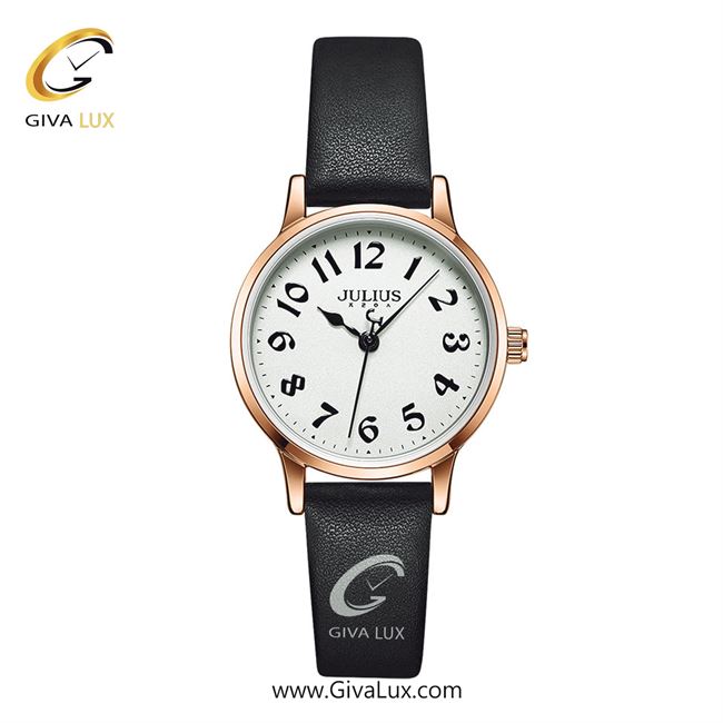 ساعت مچی اورجینال زنانه جولیوس رزگلد | مشکی| نقره ای| کد رفرنس JA-1234B