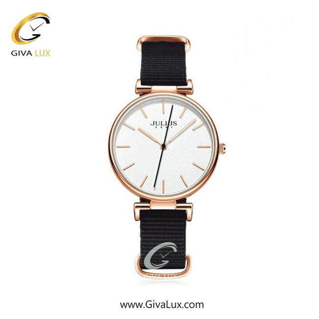 ساعت مچی اورجینال زنانه جولیوس رزگلد | مشکی| سفید| کد رفرنس JA-1245D