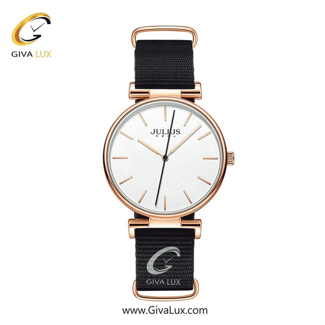 ساعت مچی اورجینال زنانه جولیوس رزگلد | مشکی| سفید| کد رفرنس JA-1245LD