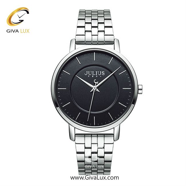 ساعت مچی اورجینال جولیوس زنانه نقره ای | نقره ای | مشکی | کد رفرنس JA-1246A