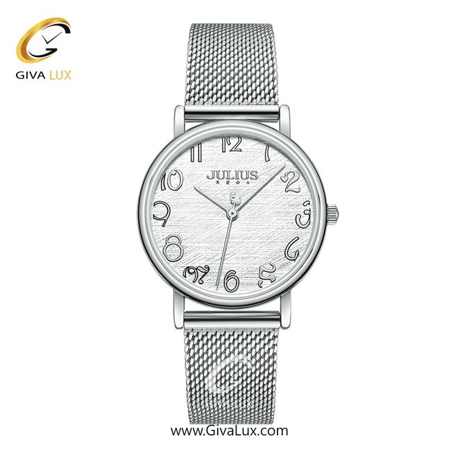 ساعت مچی اورجینال جولیوس زنانه نقره ای | نقره ای | نقره ای | کد رفرنس JA-1247A