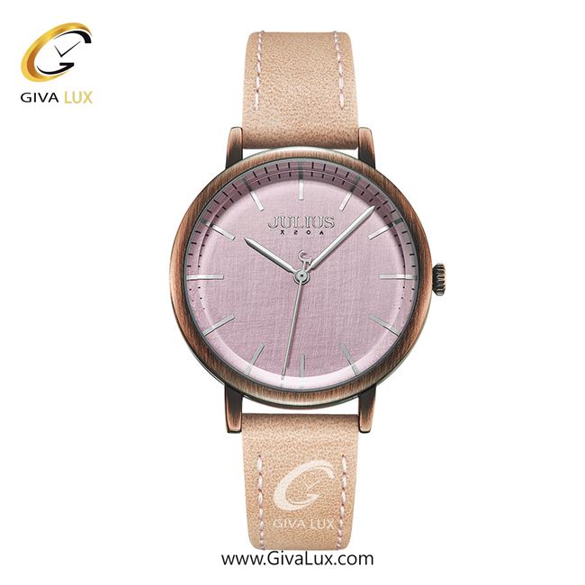 ساعت مچی اورجینال جولیوس زنانه قهوه ای | شتری | بنفش | کد رفرنس JA-1250A
