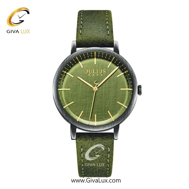 ساعت مچی اورجینال زنانه جولیوس نقره ای | سبز| سبز| کد رفرنس JA-1250C