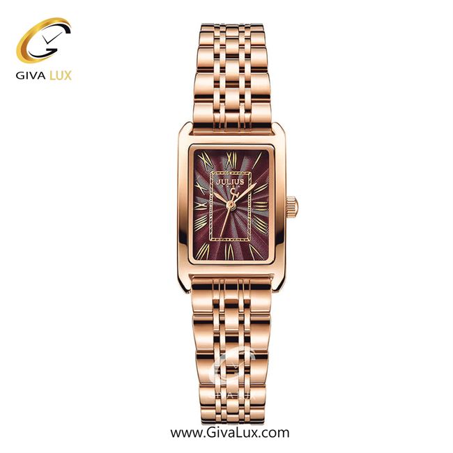 ساعت مچی اورجینال زنانه جولیوس رزگلد | رزگلد| قهوه ای| کد رفرنس JA-1252C