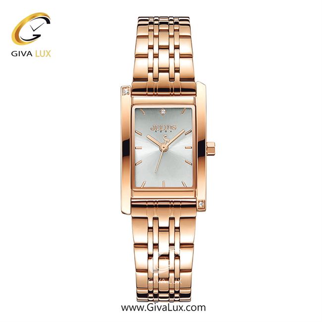 ساعت مچی اورجینال زنانه جولیوس رزگلد | رزگلد| نقره ای| کد رفرنس JA-1257B