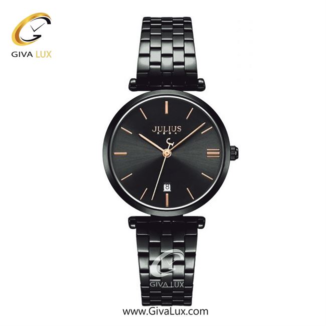 ساعت مچی اورجینال زنانه جولیوس مشکی | مشکی| مشکی| کد رفرنس JA-1260LD