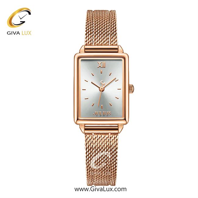 ساعت مچی اورجینال زنانه جولیوس رزگلد | رزگلد| نقره ای| کد رفرنس JA-1263A