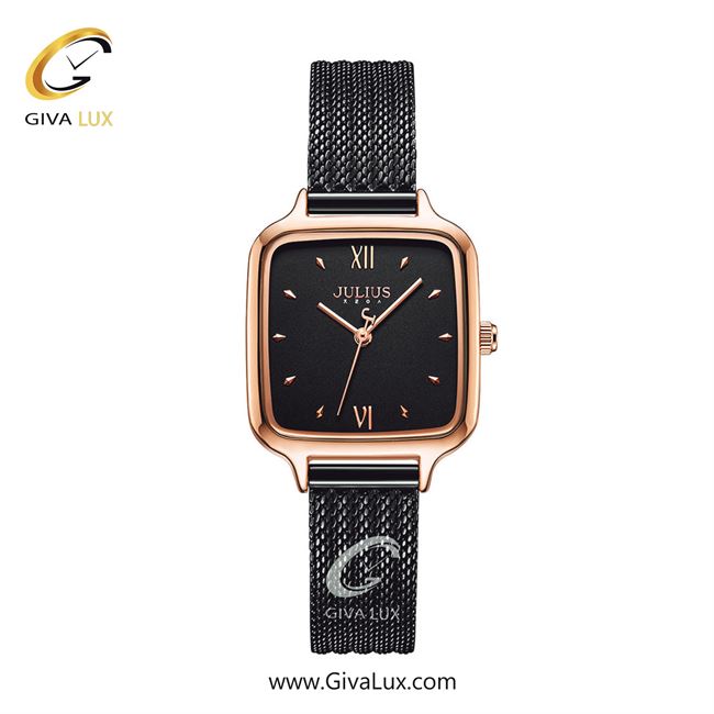 ساعت مچی اورجینال زنانه جولیوس رزگلد | مشکی| مشکی| کد رفرنس JA-1264D