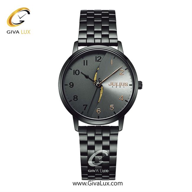 ساعت مچی اورجینال جولیوس زنانه مشکی | مشکی | طوسی | کد رفرنس JA-1265LD