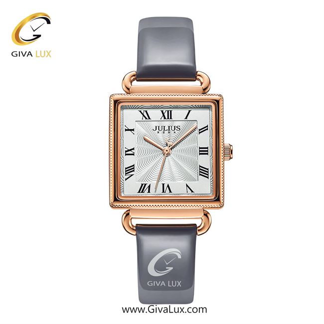 ساعت مچی اورجینال زنانه جولیوس رزگلد | طوسی| نقره ای| کد رفرنس JA-1266A