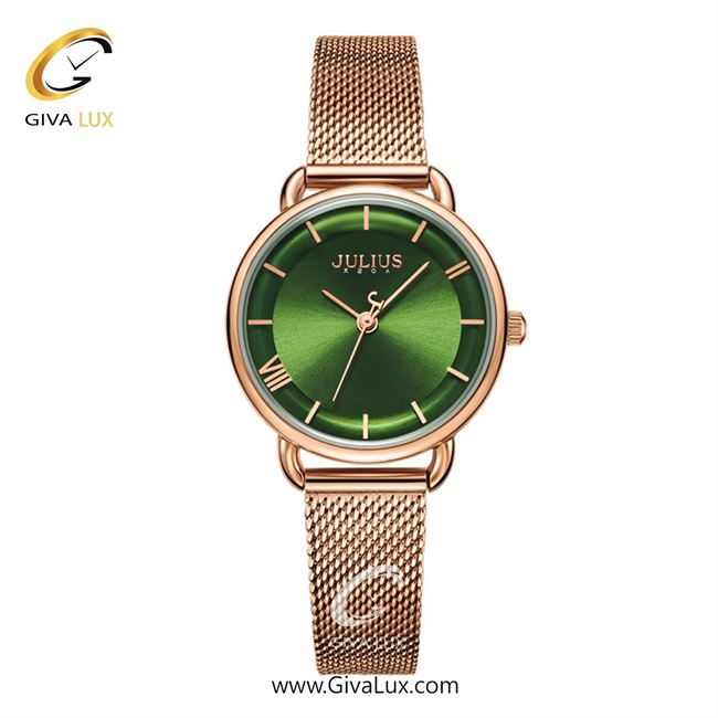 ساعت مچی اورجینال جولیوس زنانه رزگلد | رزگلد | سبز | کد رفرنس JA-1268A