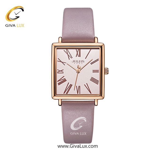 ساعت مچی اورجینال زنانه جولیوس رزگلد | صورتی| خاکی| کد رفرنس JA-1269B