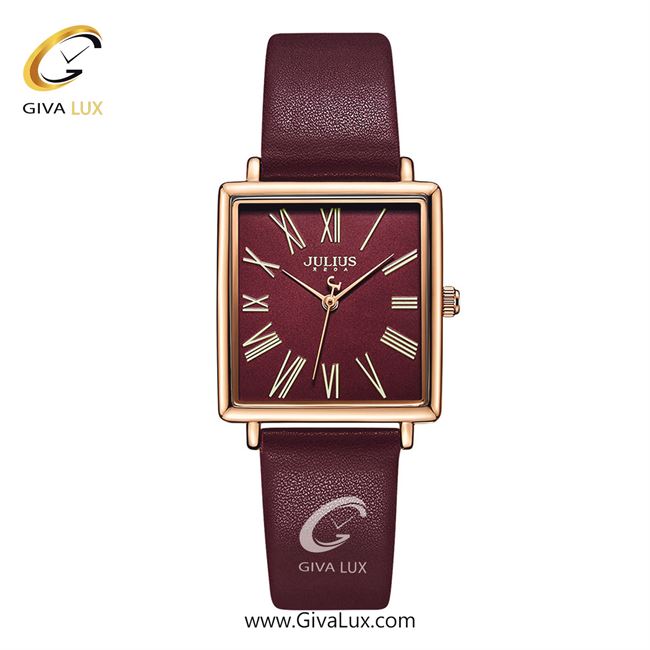 ساعت مچی اورجینال زنانه جولیوس رزگلد | زرشکی| زرشکی| کد رفرنس JA-1269D
