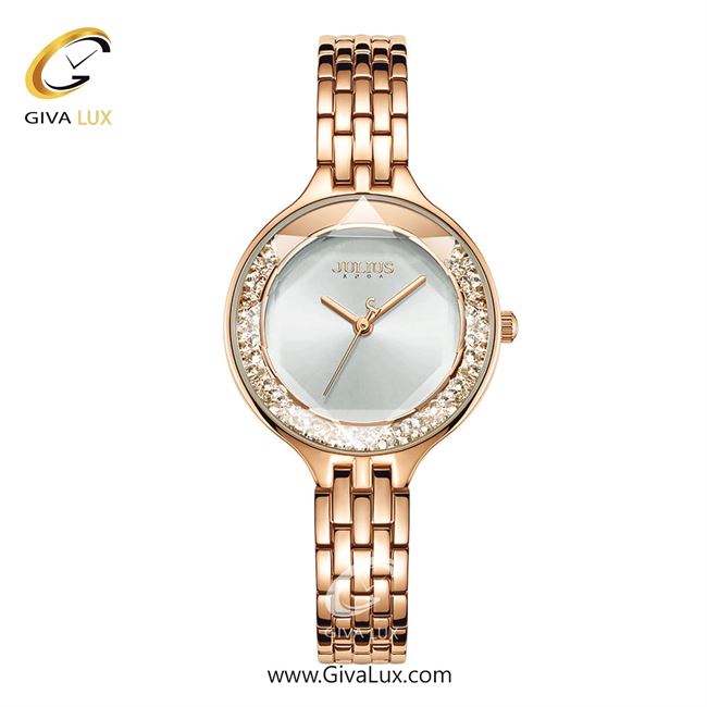 ساعت مچی اورجینال جولیوس زنانه رزگلد | رزگلد | نقره ای | کد رفرنس JA-1272A