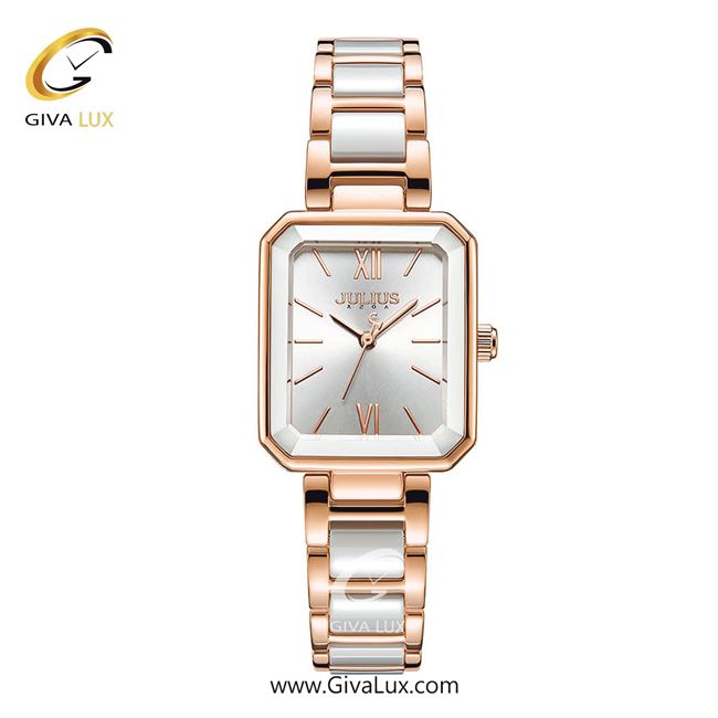 ساعت مچی اورجینال زنانه جولیوس رزگلد | رزگلد-سفید صدفی| نقره ای| کد رفرنس JA-1273A