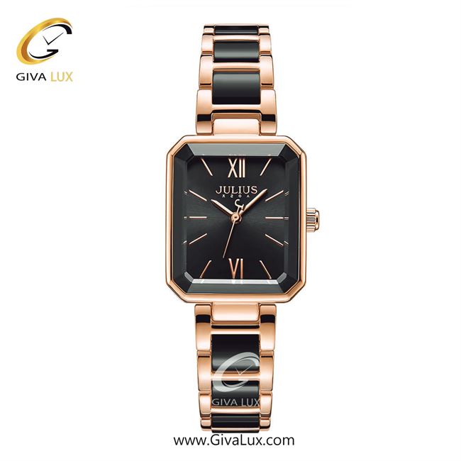 ساعت مچی اورجینال زنانه جولیوس رزگلد | مشکی-رزگلد| مشکی| کد رفرنس JA-1273D