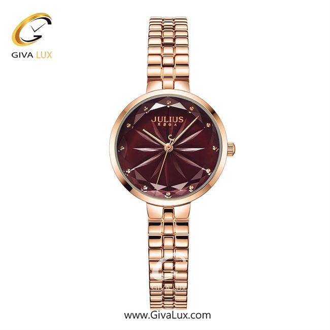 ساعت مچی اورجینال زنانه جولیوس رزگلد | رزگلد| قهوه ای| کد رفرنس JA-1278B