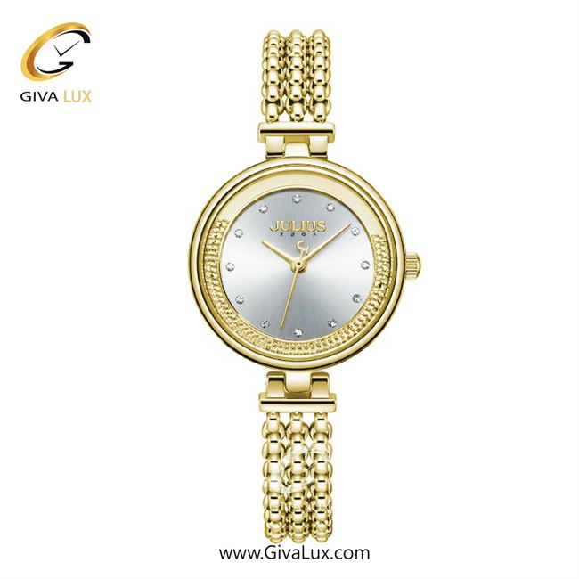 ساعت مچی اورجینال زنانه جولیوس طلایی | طلایی| نقره ای| کد رفرنس JA-1285H