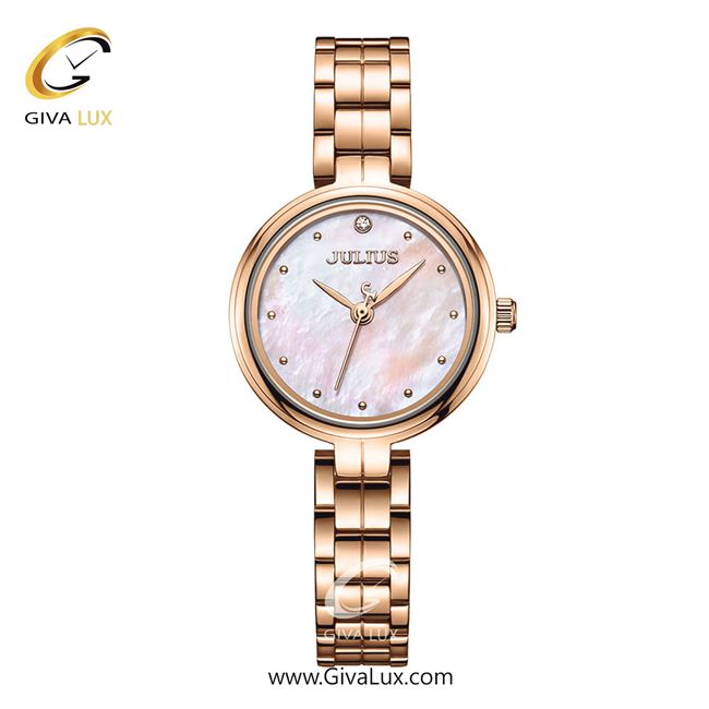 ساعت مچی اورجینال جولیوس زنانه رزگلد | رزگلد | صورتی | کد رفرنس JA-1294A