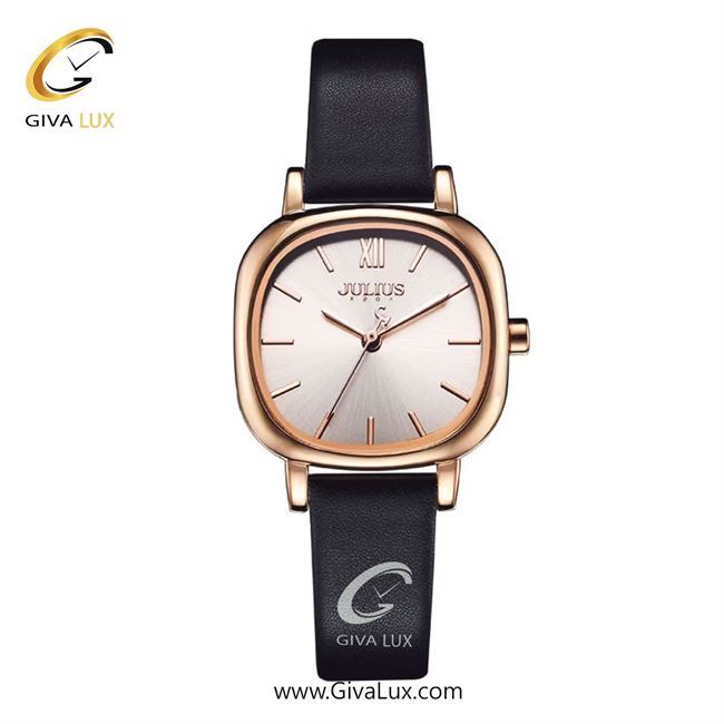 ساعت مچی اورجینال جولیوس زنانه رزگلد | مشکی | رزگلد | کد رفرنس JA-1296B