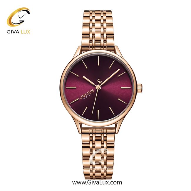 ساعت مچی اورجینال جولیوس زنانه رزگلد | رزگلد | قرمز | کد رفرنس JA-1298C