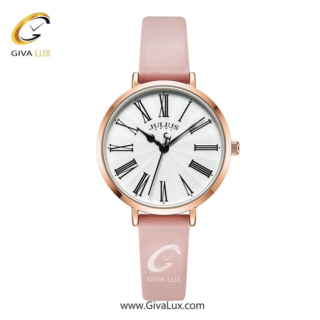 ساعت مچی اورجینال زنانه جولیوس رزگلد | صورتی| نقره ای| کد رفرنس JA-1300A