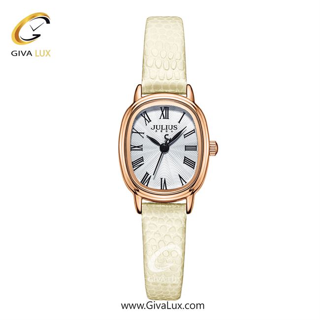 ساعت مچی اورجینال زنانه جولیوس رزگلد | شیری| نقره ای| کد رفرنس JA-1301A