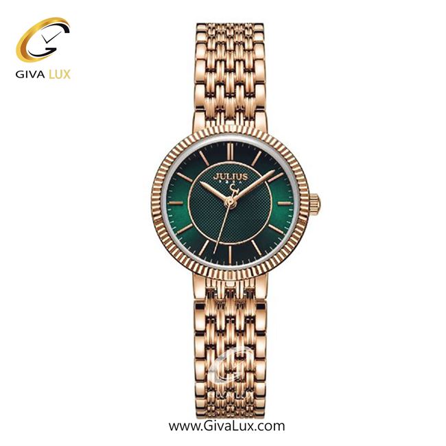 ساعت مچی اورجینال جولیوس زنانه رزگلد | رزگلد | سبز | کد رفرنس JA-1302B