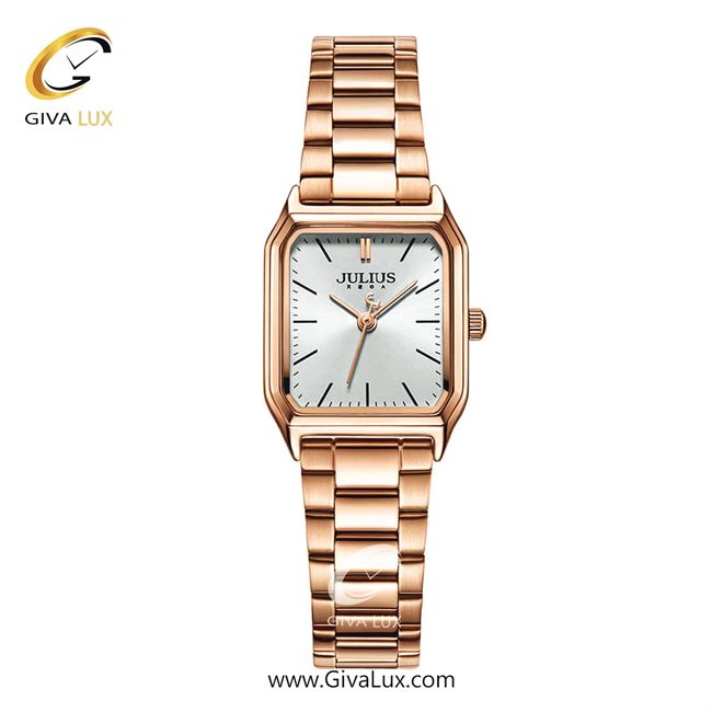 ساعت مچی اورجینال زنانه جولیوس رزگلد | رزگلد| نقره ای| کد رفرنس JA-1304A