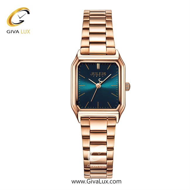 ساعت مچی اورجینال زنانه جولیوس رزگلد | رزگلد| سرمه ای| کد رفرنس JA-1304B