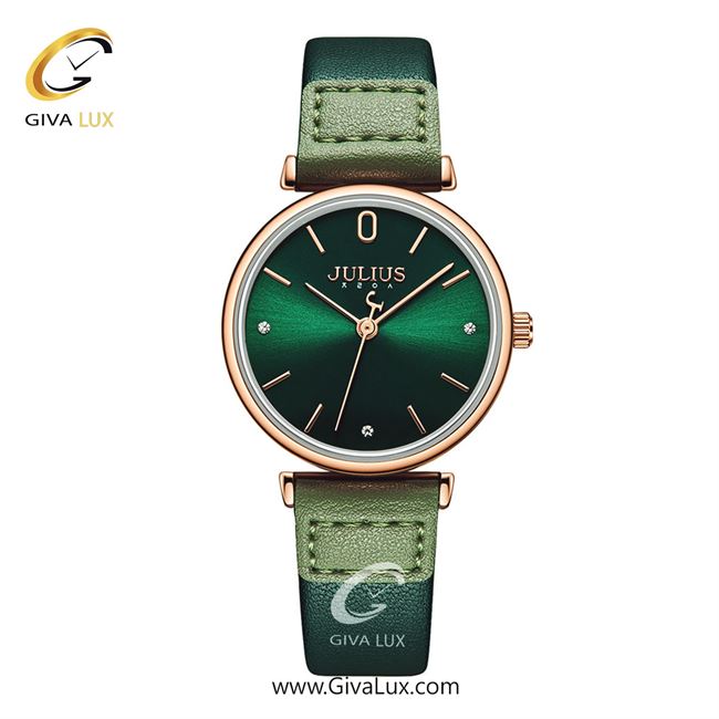 ساعت مچی اورجینال جولیوس زنانه رزگلد | سبز | سبز | کد رفرنس JA-1306C