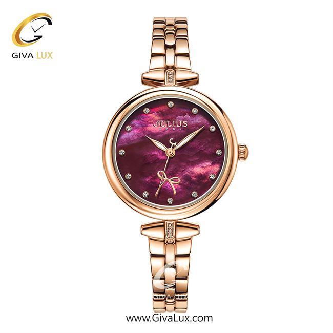 ساعت مچی اورجینال جولیوس زنانه رزگلد | رزگلد | قرمز | کد رفرنس JA-1310C