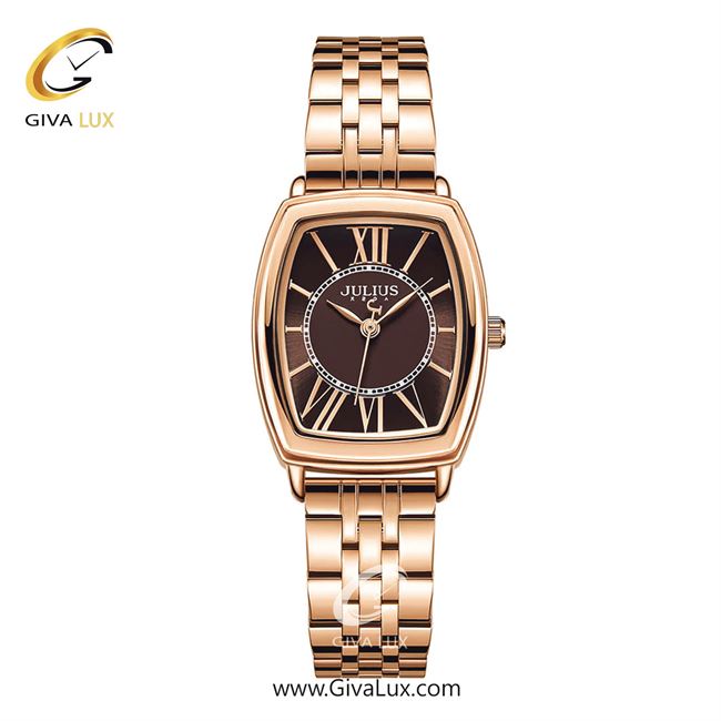 ساعت مچی اورجینال جولیوس زنانه رزگلد | رزگلد | قهوه ای | کد رفرنس JA-1311D