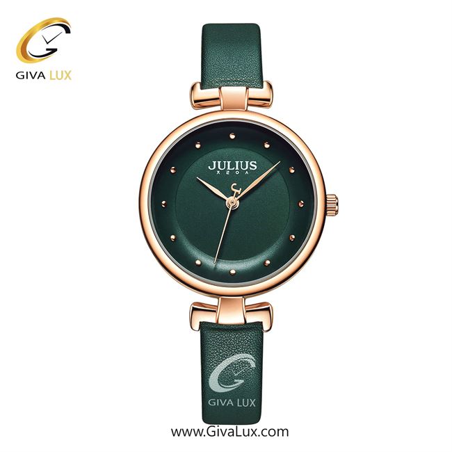 ساعت مچی اورجینال جولیوس زنانه رزگلد | سبز | سبز | کد رفرنس JA-1313C