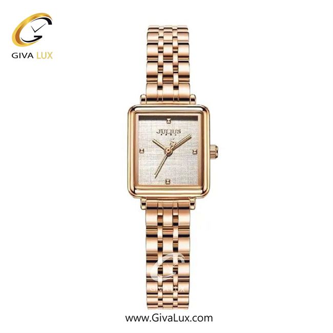 ساعت مچی اورجینال زنانه جولیوس رزگلد | رزگلد| خاکی| کد رفرنس JA-1315B