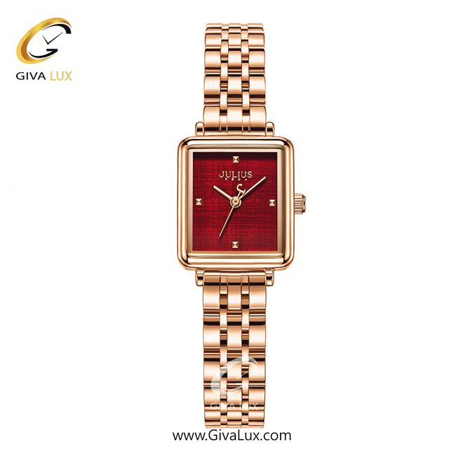 ساعت مچی اورجینال جولیوس زنانه رزگلد | رزگلد | قرمز | کد رفرنس JA-1315C