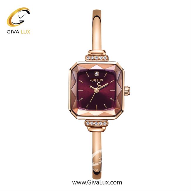 ساعت مچی اورجینال جولیوس زنانه رزگلد | رزگلد | قرمز | کد رفرنس JA-1316B