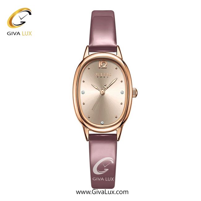 ساعت مچی اورجینال جولیوس زنانه رزگلد | بنفش | رزگلد | کد رفرنس JA-1318B