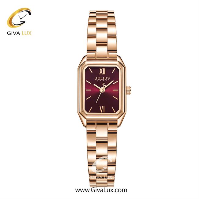 ساعت مچی اورجینال جولیوس زنانه رزگلد | رزگلد | قرمز | کد رفرنس JA-1320B