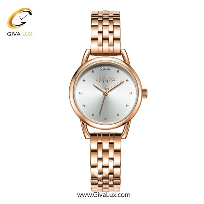 ساعت مچی اورجینال جولیوس زنانه رزگلد | رزگلد | نقره ای | کد رفرنس JA-1324A