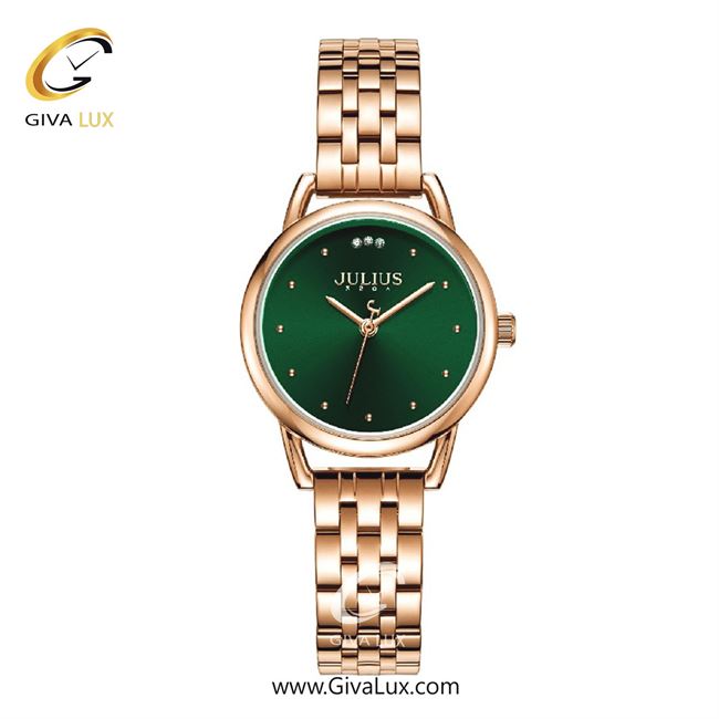 ساعت مچی اورجینال جولیوس زنانه رزگلد | رزگلد | سبز | کد رفرنس JA-1324C