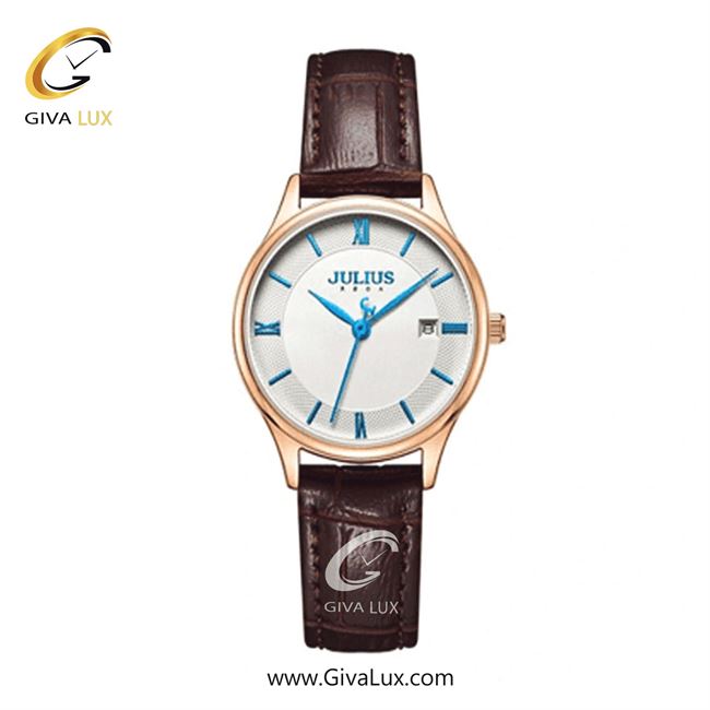 ساعت مچی اورجینال زنانه جولیوس رزگلد | قهوه ای| سفید| کد رفرنس JA-1328LB
