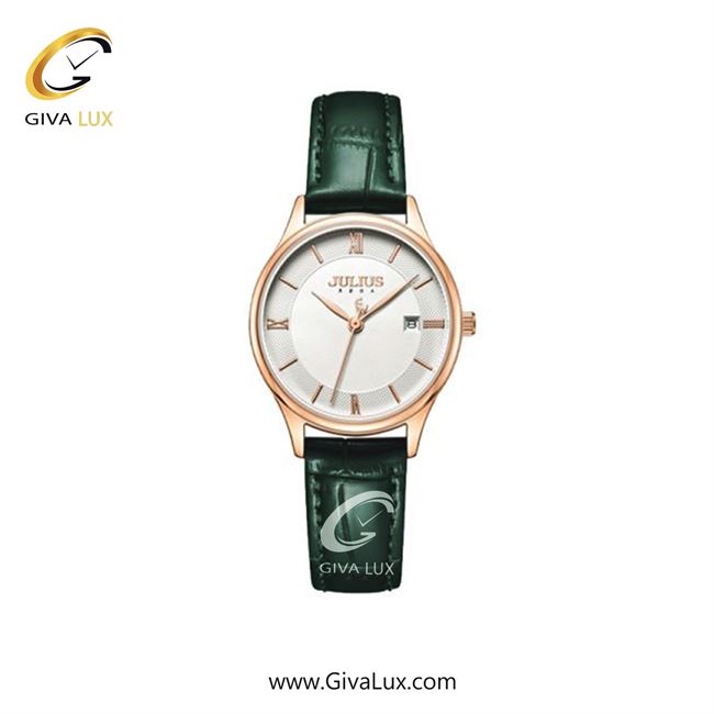 ساعت مچی اورجینال زنانه جولیوس رزگلد | سبز| سفید| کد رفرنس JA-1328LC