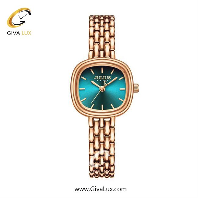 ساعت مچی اورجینال زنانه جولیوس رزگلد | رزگلد| سبز| کد رفرنس JA-1332D