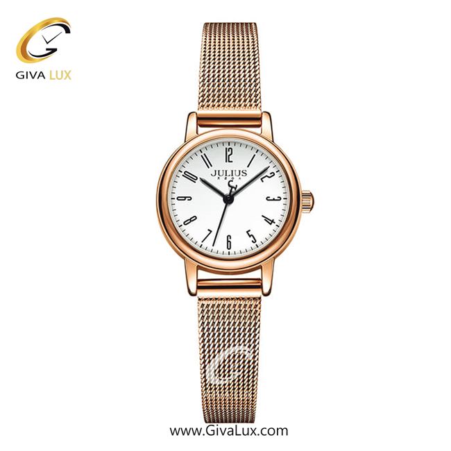ساعت مچی اورجینال زنانه جولیوس رزگلد | رزگلد| سفید| کد رفرنس JA-1337B