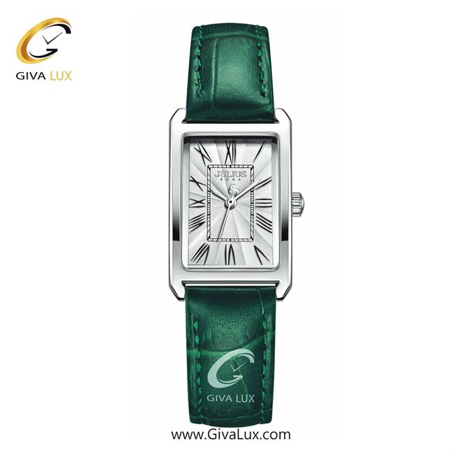ساعت مچی اورجینال زنانه جولیوس نقره ای | سبز یشمی تیره| نقره ای| کد رفرنس JA-1338A
