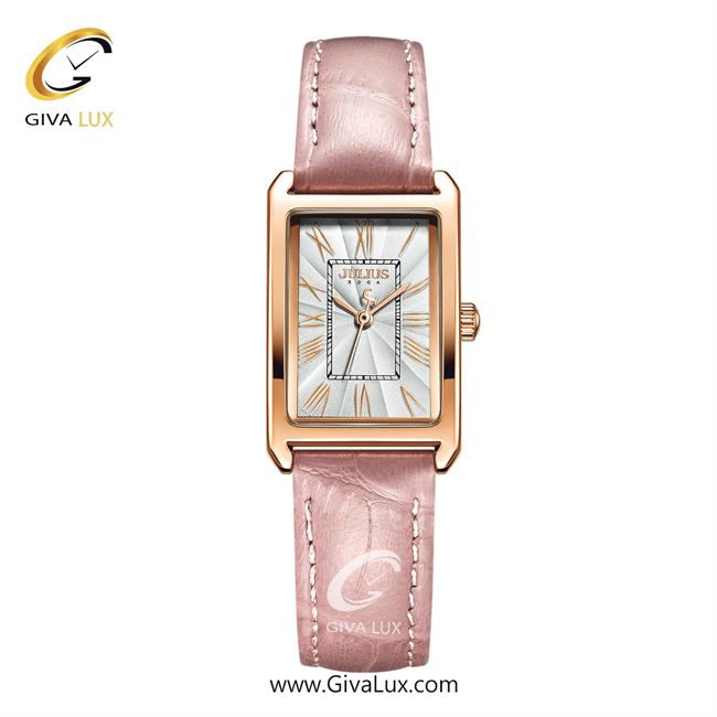 ساعت مچی اورجینال زنانه جولیوس رزگلد | کالباسی| نقره ای| کد رفرنس JA-1338B