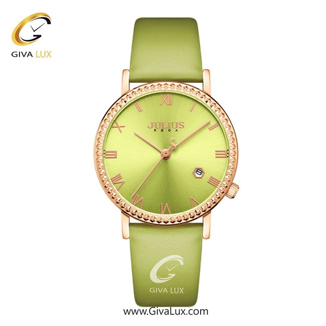 ساعت مچی اورجینال جولیوس زنانه رزگلد | سبز | سبز | کد رفرنس JA-1339B