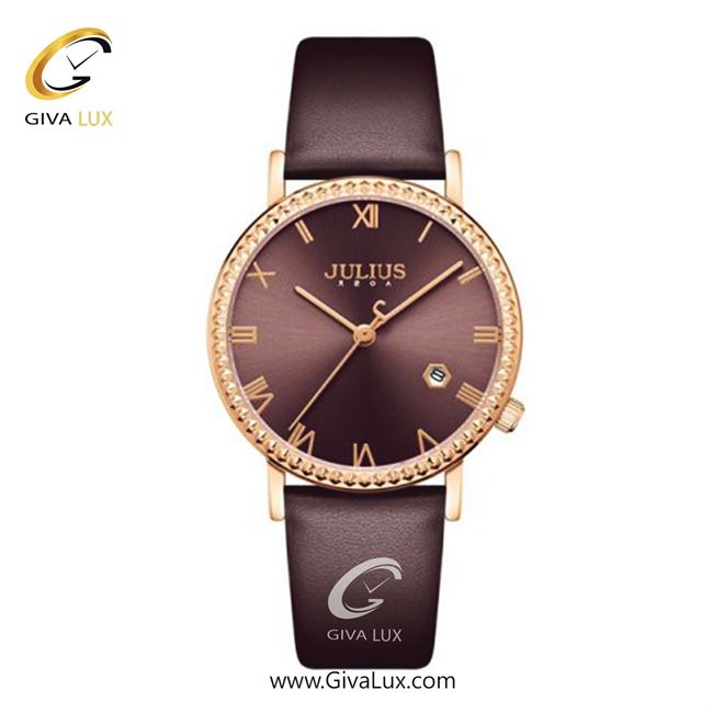 ساعت مچی اورجینال جولیوس زنانه رزگلد | کافی | کافی | کد رفرنس JA-1339C