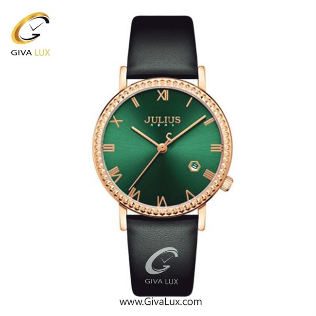 ساعت مچی اورجینال جولیوس زنانه طلایی | مشکی | سبز | کد رفرنس JA-1339D